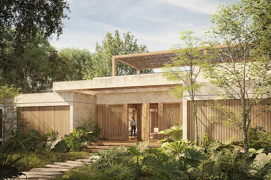 Residencia de Selvadentro integrada a la selva